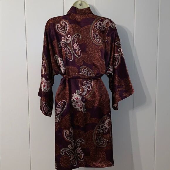 Vtg 90s California Dynasty silky polyester robe - Picture 4 of 5